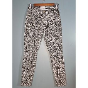 Frame Le High Animal Print Ankle Skinny Jeans High Rise Denim Leopard Women's 27